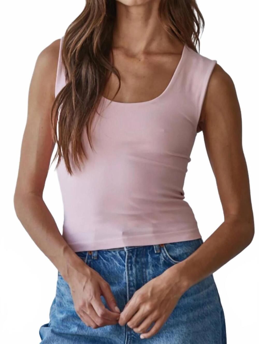NEW BY TOGETHER double layered seamless top in pink